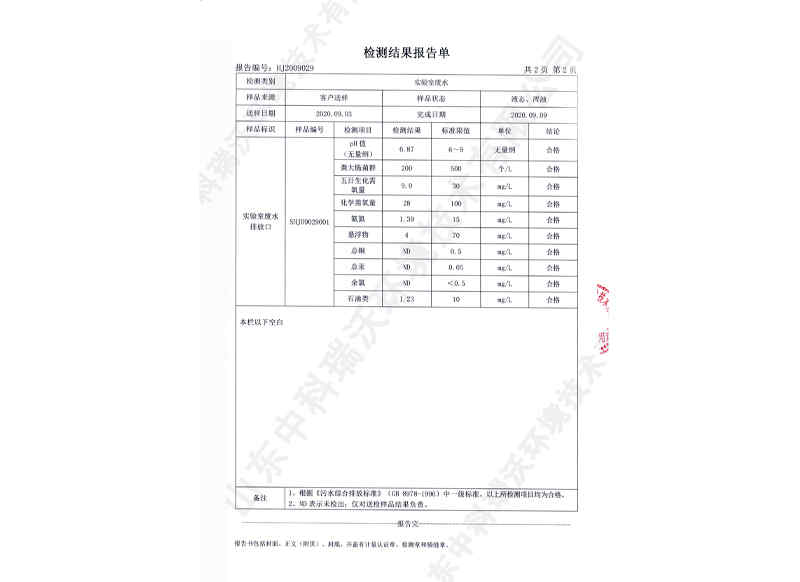 實驗室廢水檢測報告03